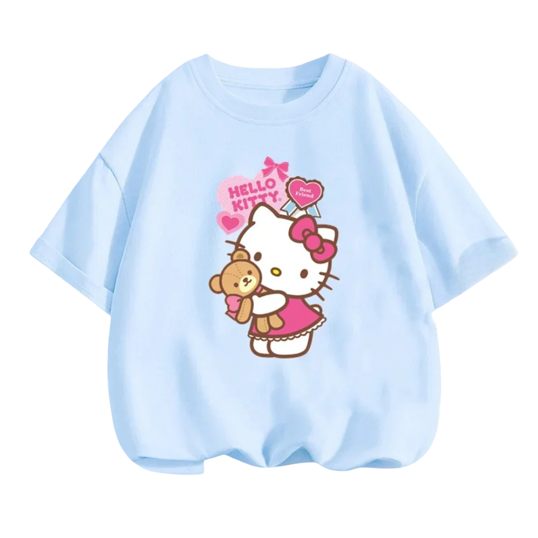 Kawaii Hello Kitty Cartoon Short Sleeve T-Shirt