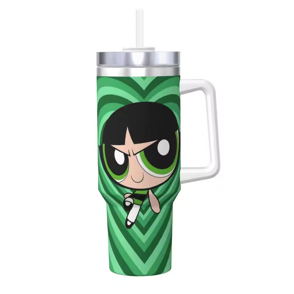Kawaii The Powerpuff Girls Leakproof Water Bottle 