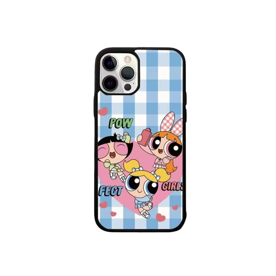 Kawaii The Powerpuff Girls Magnetic Wireless Charger Phone Case For iPhone