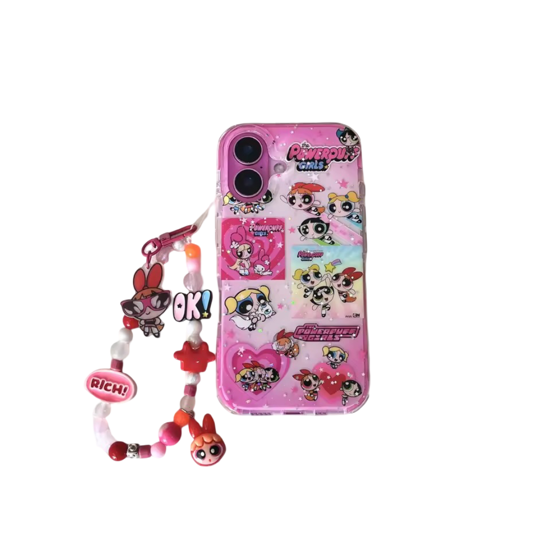 Cartoon The Powerpuff Girls Kawaii Phone Case For iPhone