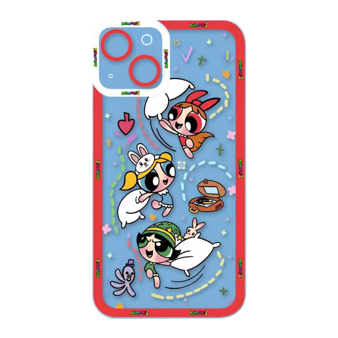 Kawaii The Powerpuff Girls Silicone Soft Phone Cover For iPhone