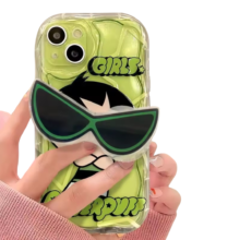 Kawaii The Powerpuff Girls Buttercup Phone Case With Holder Stand For iPhone Kawaii The Powerpuff Girls Buttercup Phone Case With Holder Stand For iPhone