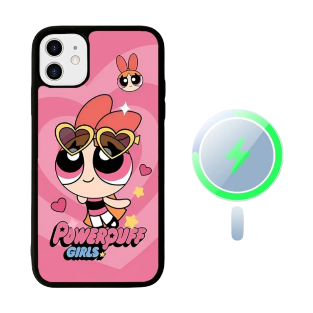 Kawaii The Powerpuff Girls Blossom Magnetic Wireless Charge iPhone Cover