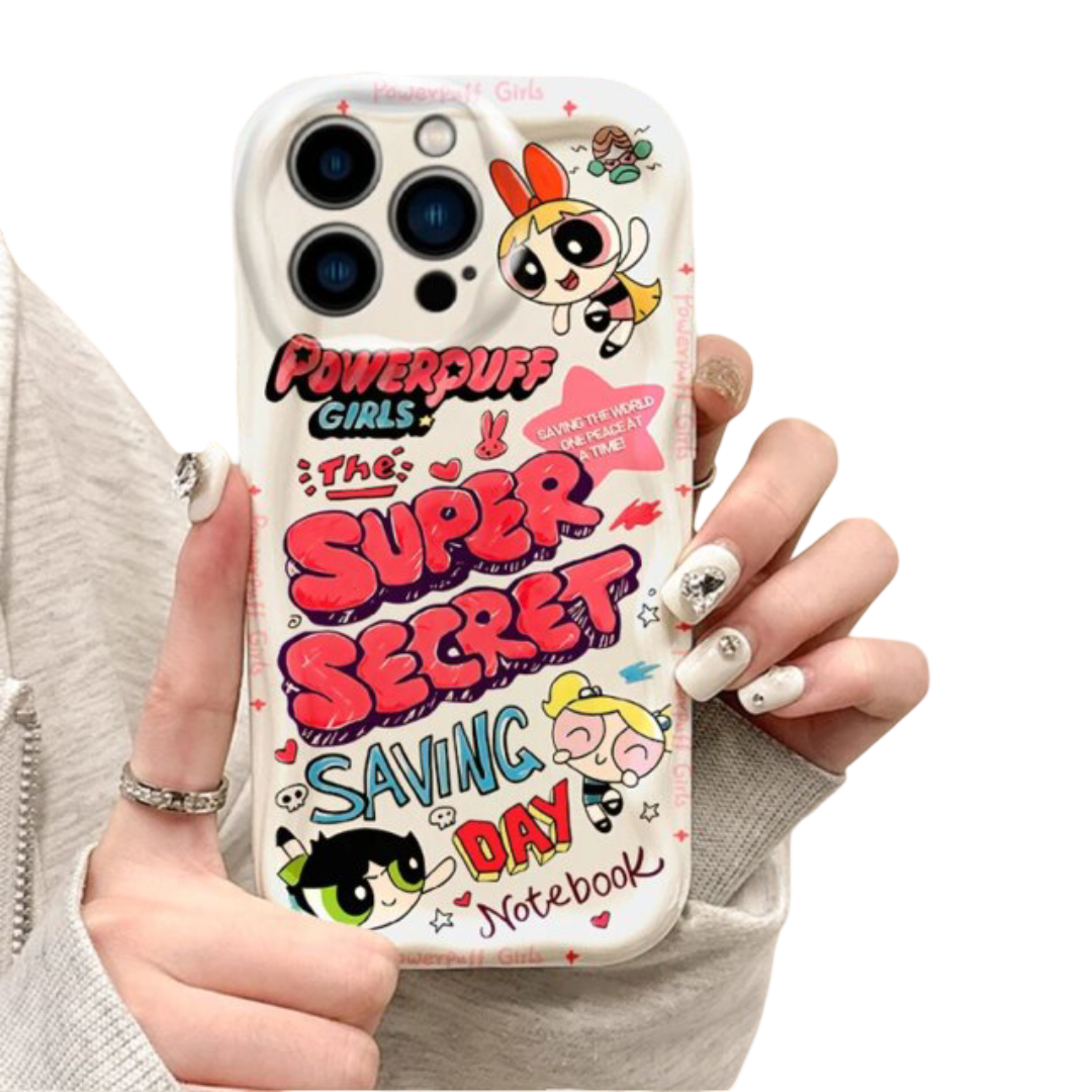 Kawaii The Powerpuff Girls Character Silicone Mobile Case For iPhone