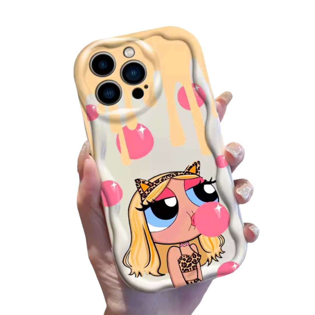 Kawaii The Powerpuff Girls Bubbles Oil Funda Phone Cover For Apple iPhone