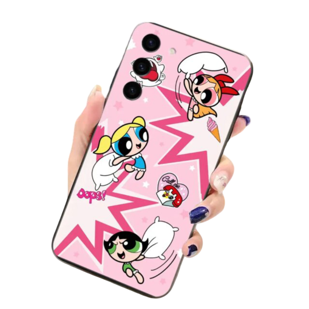 The Powerpuff Girls Kawaii Character Silicone Phone Case For Samsung The Powerpuff Girls Kawaii Character Silicone Phone Case For Samsung