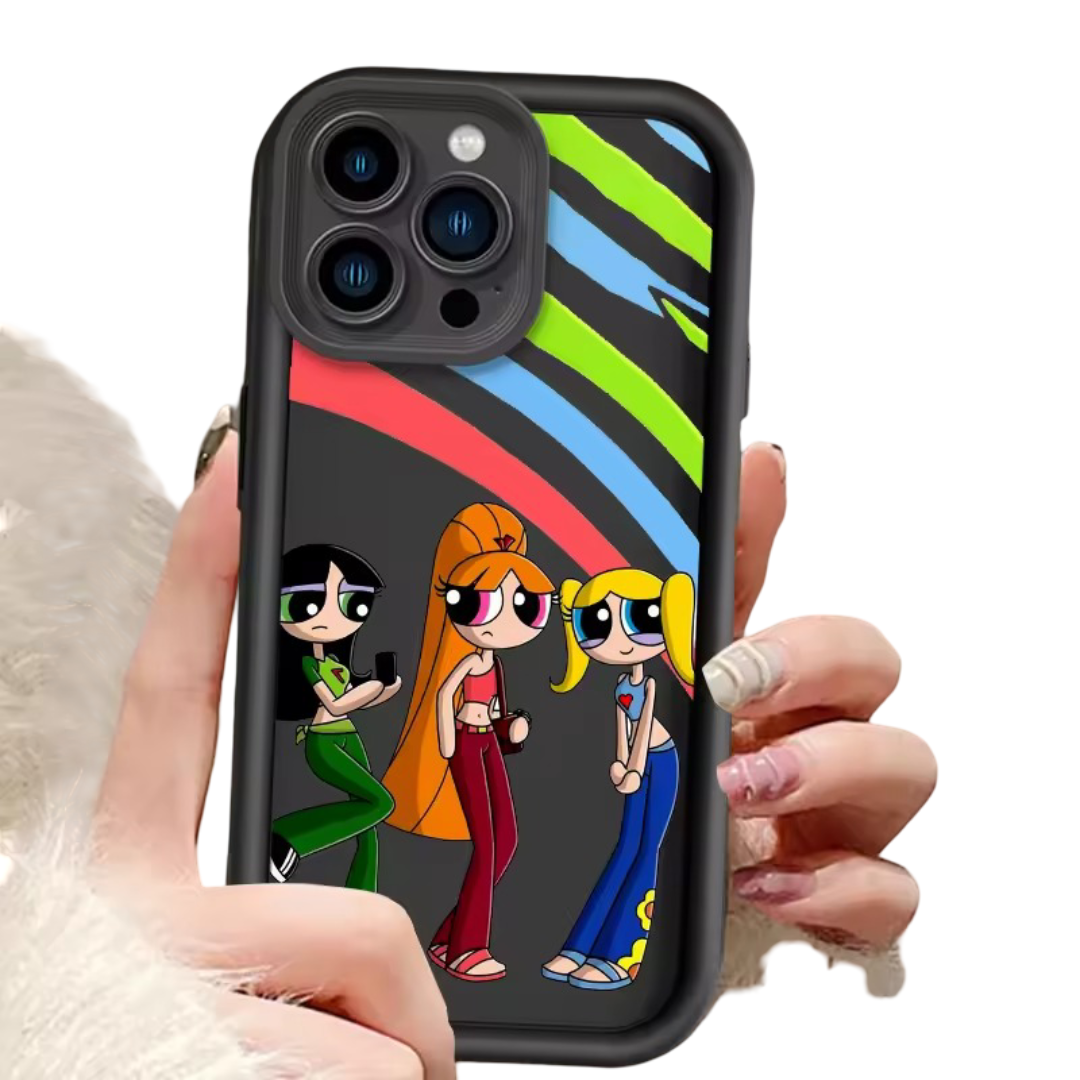 Kawaii The Powerpuff Girls Eye Ladder For Apple iPhone Cover