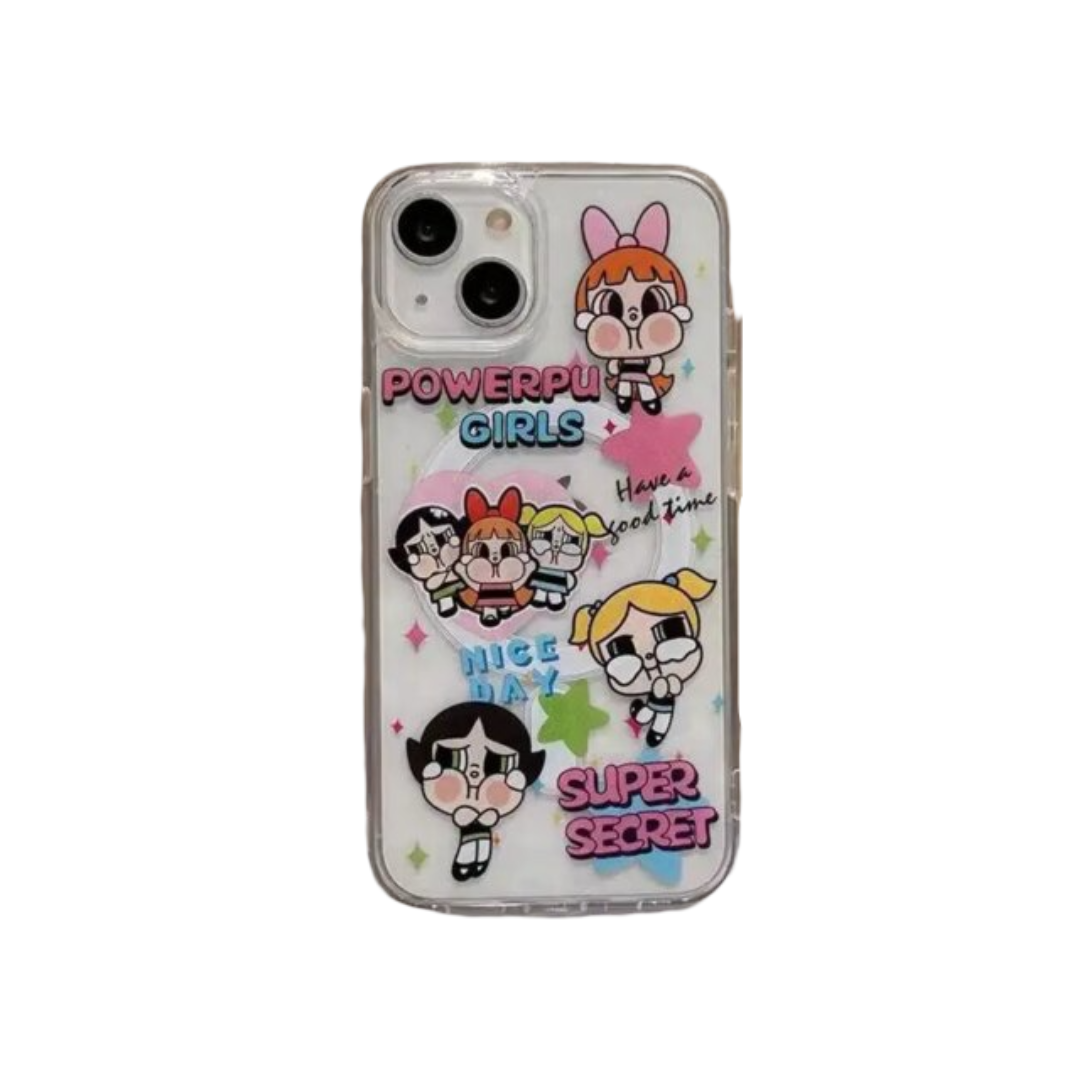 Kawaii The Powerpuff Girls Magnetic Bracket Safe Wireless Charge Cover For Samsung Galaxy Kawaii The Powerpuff Girls Magnetic Bracket Safe Wireless Charge Cover For Samsung Galaxy