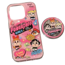 The Powerpuff Girls Kawaii Magnetic Bracket Safe Wireless Charge Cover For Samsung Galaxy The Powerpuff Girls Kawaii Magnetic Bracket Safe Wireless Charge Cover For Samsung Galaxy