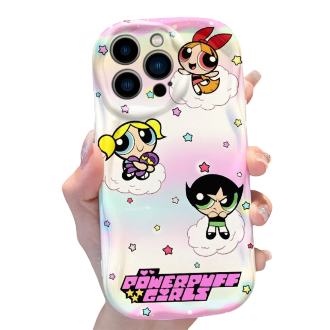 Kawaii The Powerpuff Girls Silicone Soft Phone Case For iPhone
