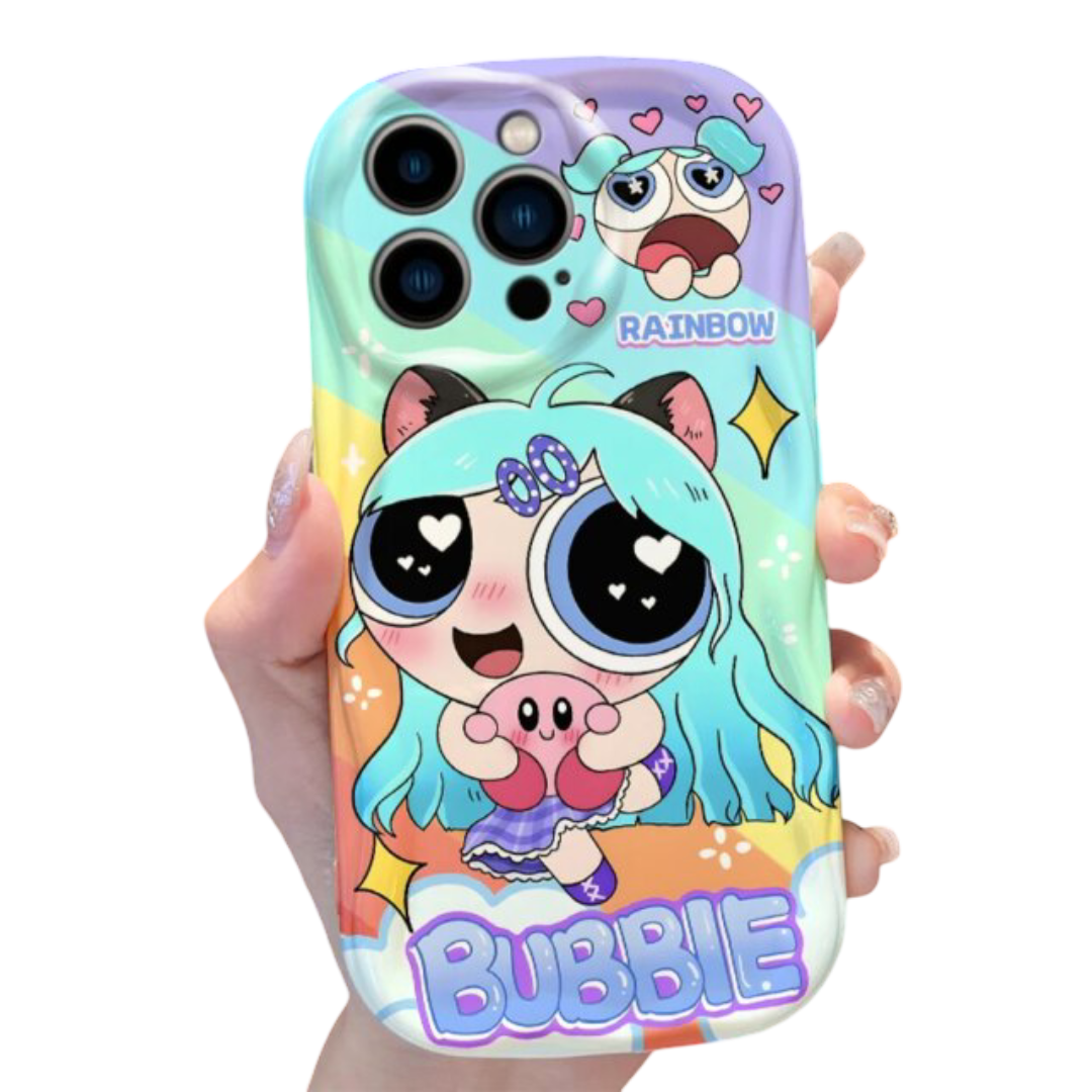 Kawaii The Powerpuff Girls Beta And Kirby Soft Phone Case For iPhone