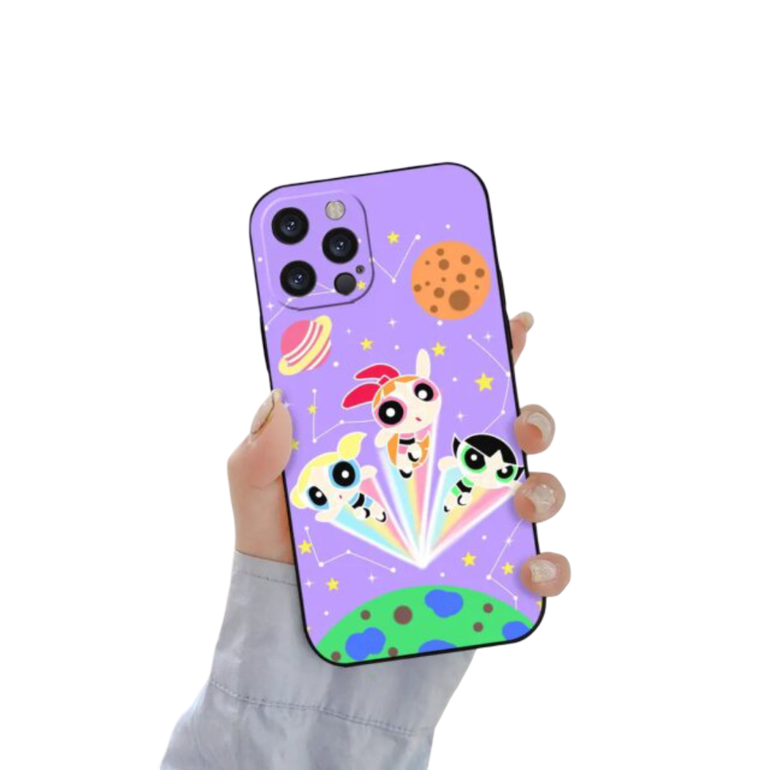 The Powerpuff Girls Kawaii Soft Silicone Phone Case For Apple iPhone