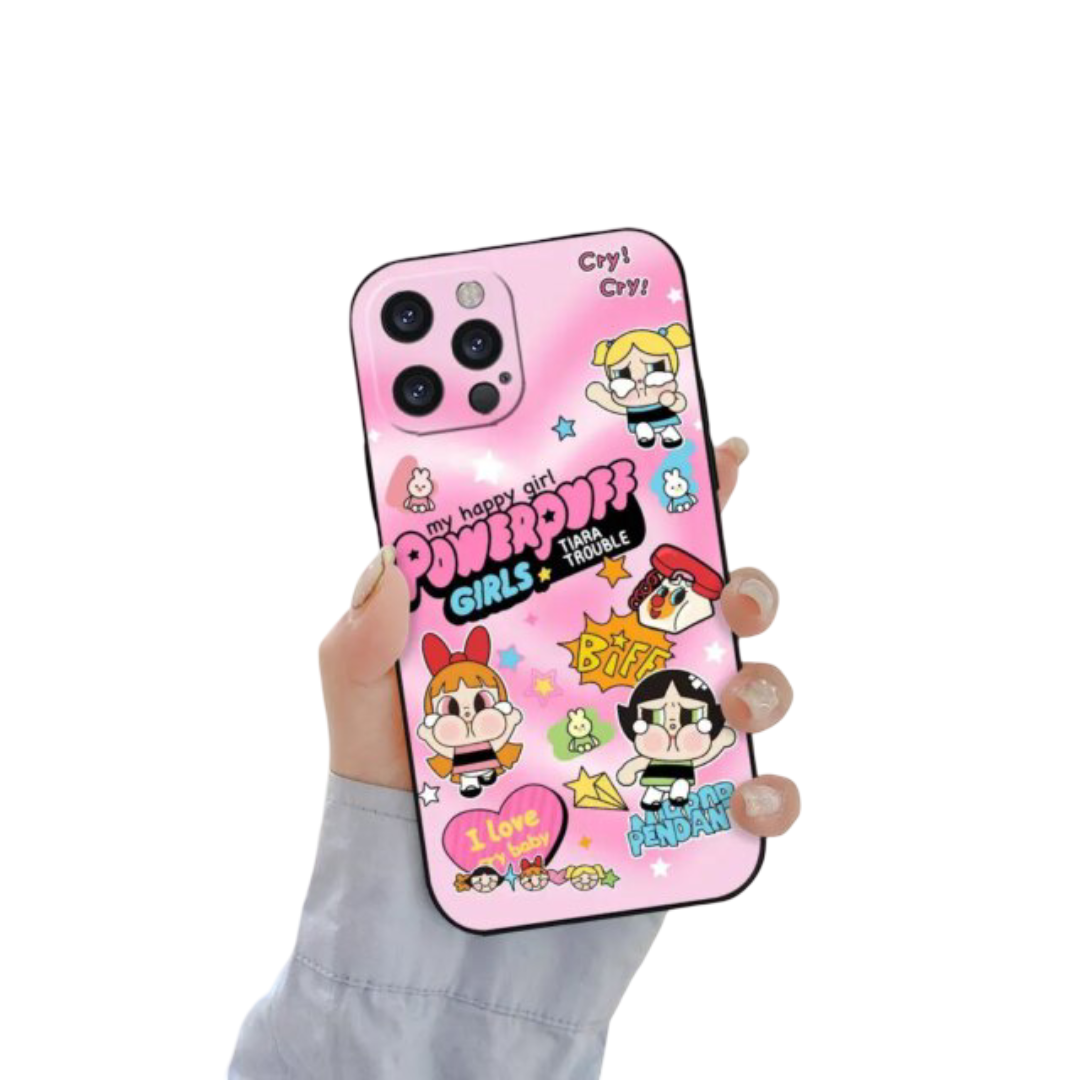 Kawaii The Powerpuff Girls Silicone Soft Phone Case For Apple iPhone