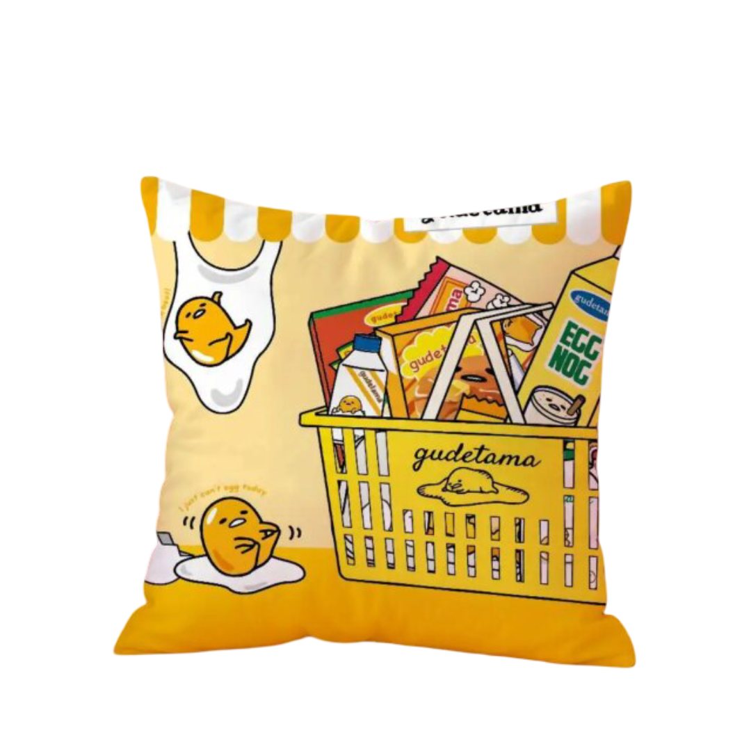 Kawaii Gudetama Skin-Friendly And Comfortable Fabric Pillow Case Kawaii Gudetama Skin-Friendly And Comfortable Fabric Pillow Case