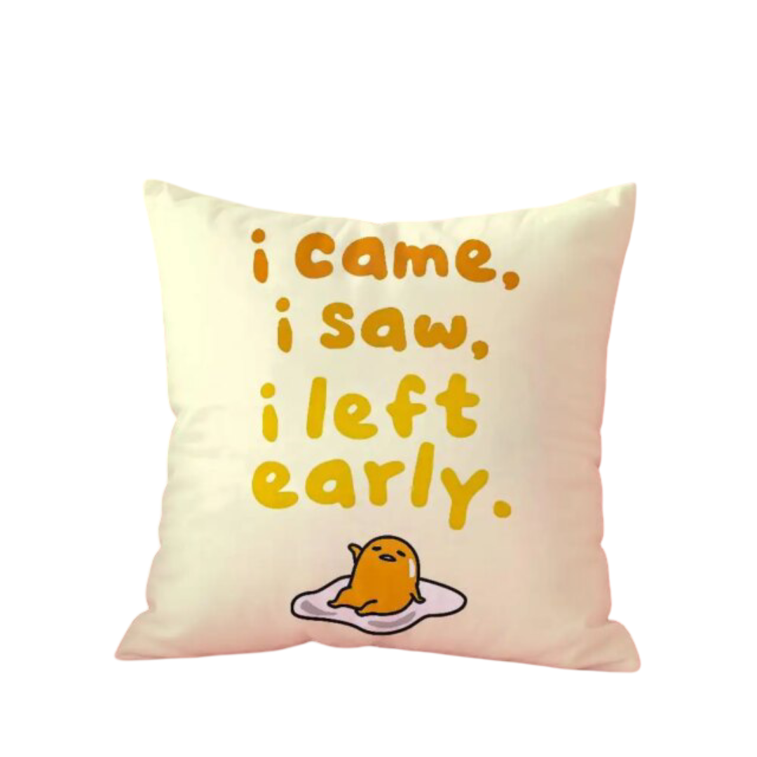 Gudetama Kawaii Skin-Friendly And Comfortable Fabric Zipper Pillow Case