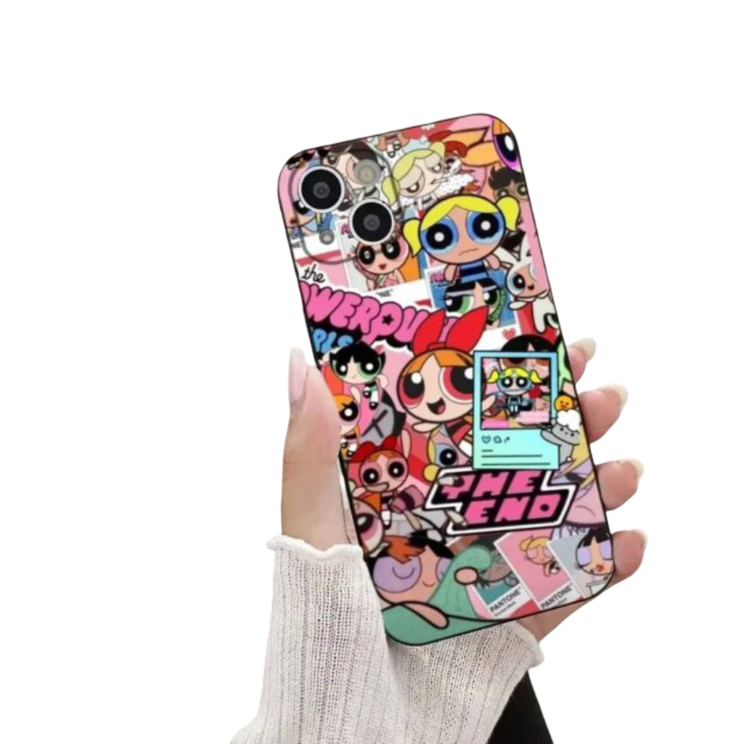 Kawaii The Powerpuff Girls Character Phone Case Silicone For iPhone