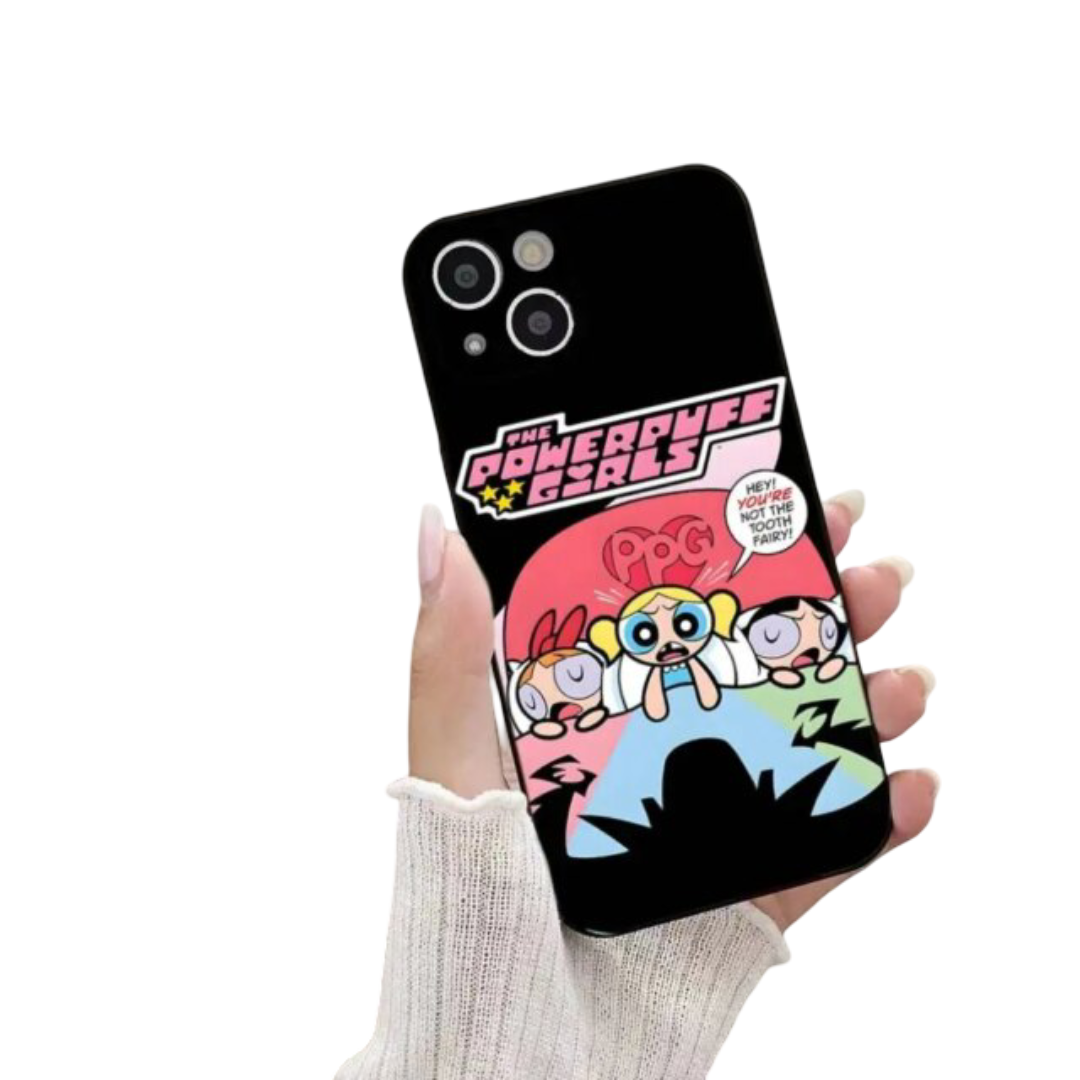 Kawaii The Powerpuff Girls Character iPhone Back Cover Kawaii The Powerpuff Girls Character iPhone Back Cover