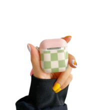 Kawaii Checkerboard Lattice Cover For AirPods Kawaii Checkerboard Lattice Cover For AirPods