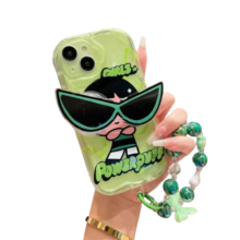 Kawaii The Powerpuff Girls Buttercup Sunglasses Bracelet Phone Case For iPhone Kawaii The Powerpuff Girls Buttercup Sunglasses Bracelet Phone Case For iPhone