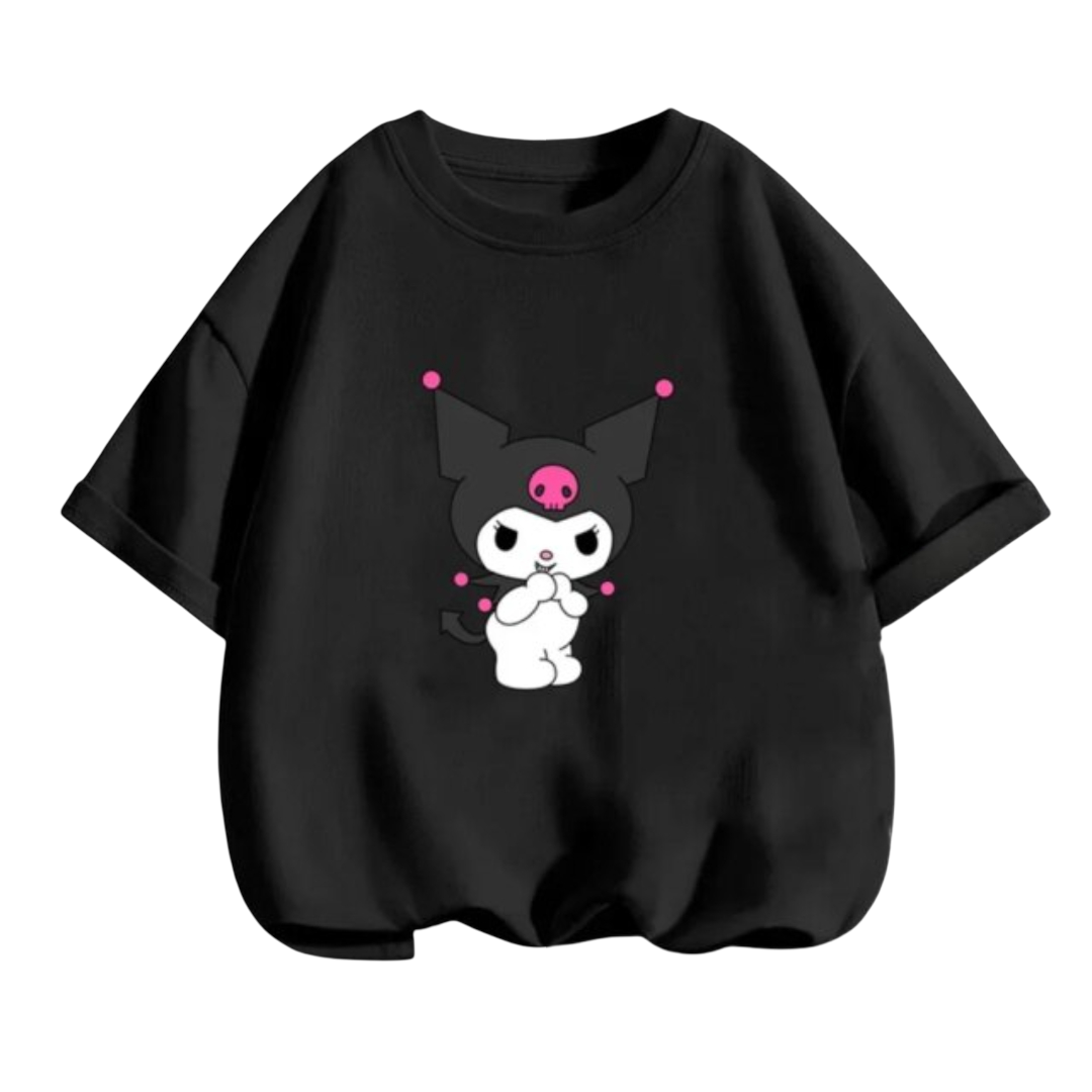 Kuromi Kawaii Short Sleeved T-Shirt