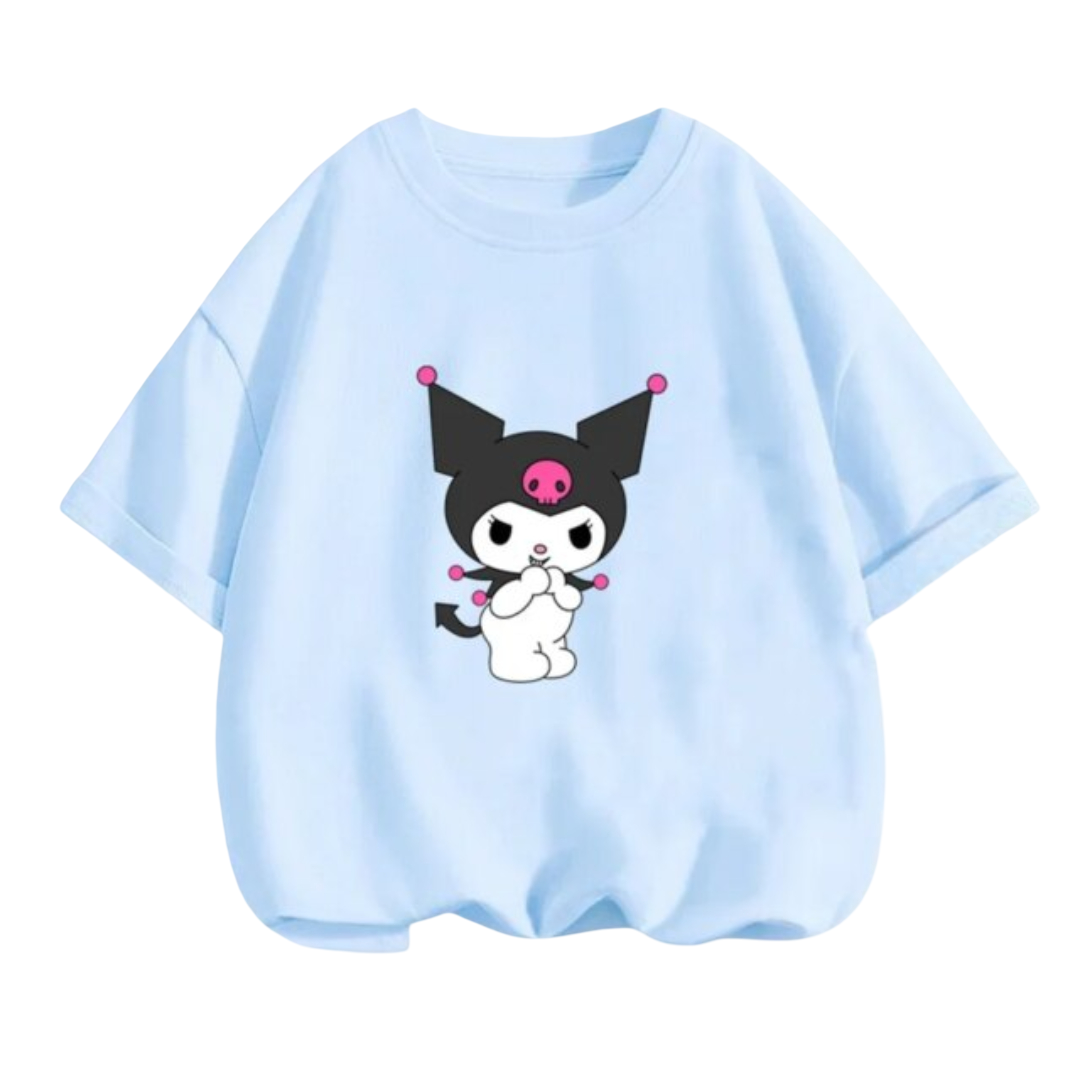 Kuromi Kawaii Short Sleeved T-Shirt