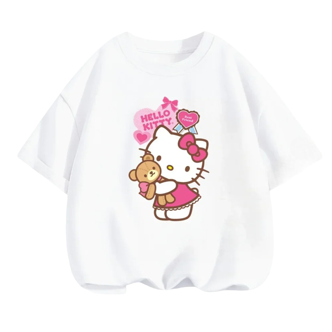 Kawaii Hello Kitty Cartoon Short Sleeve T-Shirt