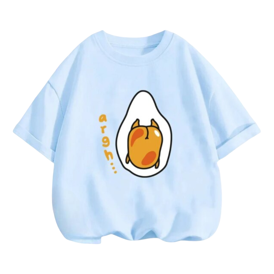 Kawaii Cartoon Gudetama Short Sleeved T-Shirt