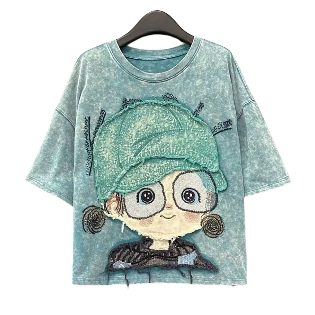 Kawaii Cartoon Character Short Sleeved T-Shirt
