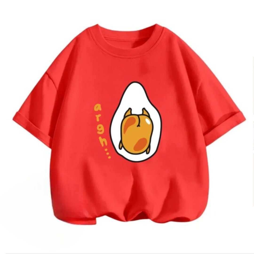Kawaii Cartoon Gudetama Short Sleeved T-Shirt