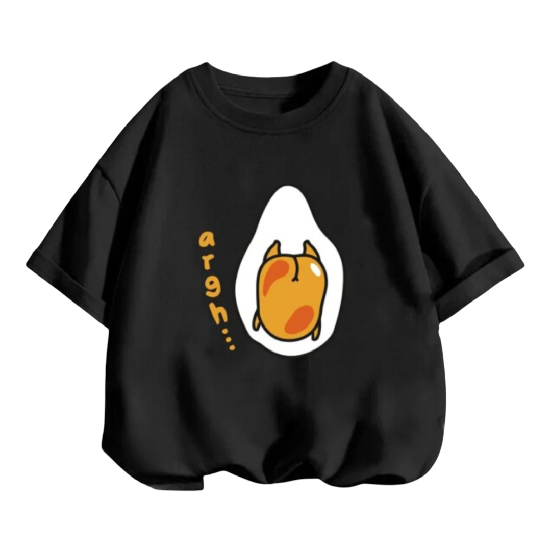 Kawaii Cartoon Gudetama Short Sleeved T-Shirt