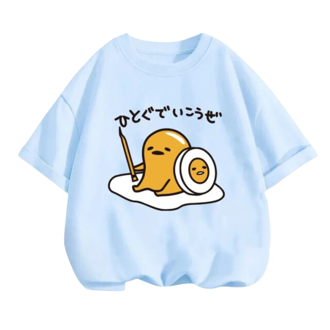 Cartoon Kawaii Gudetama Short Sleeved T-Shirt