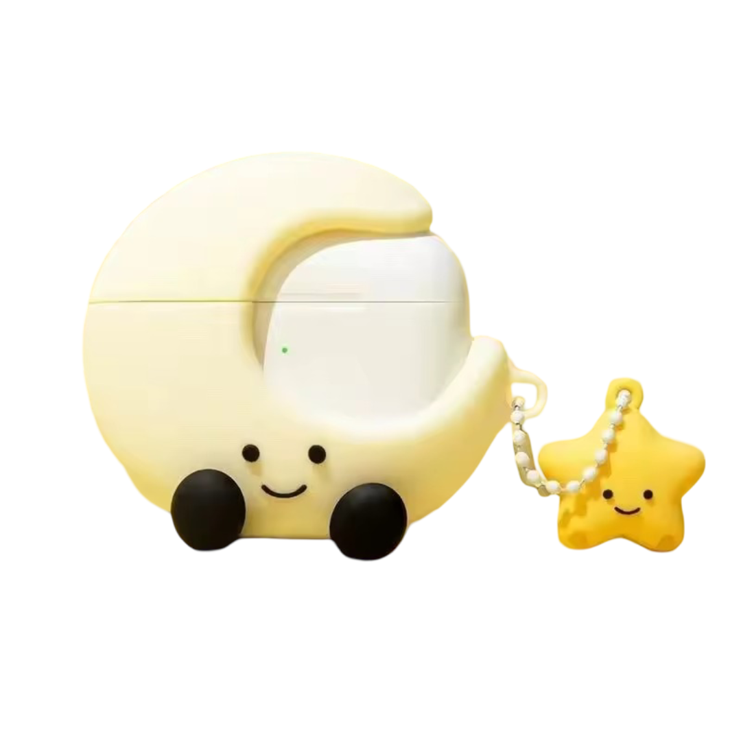 Kawaii Cartoon Moon Airpod Case For Galaxy