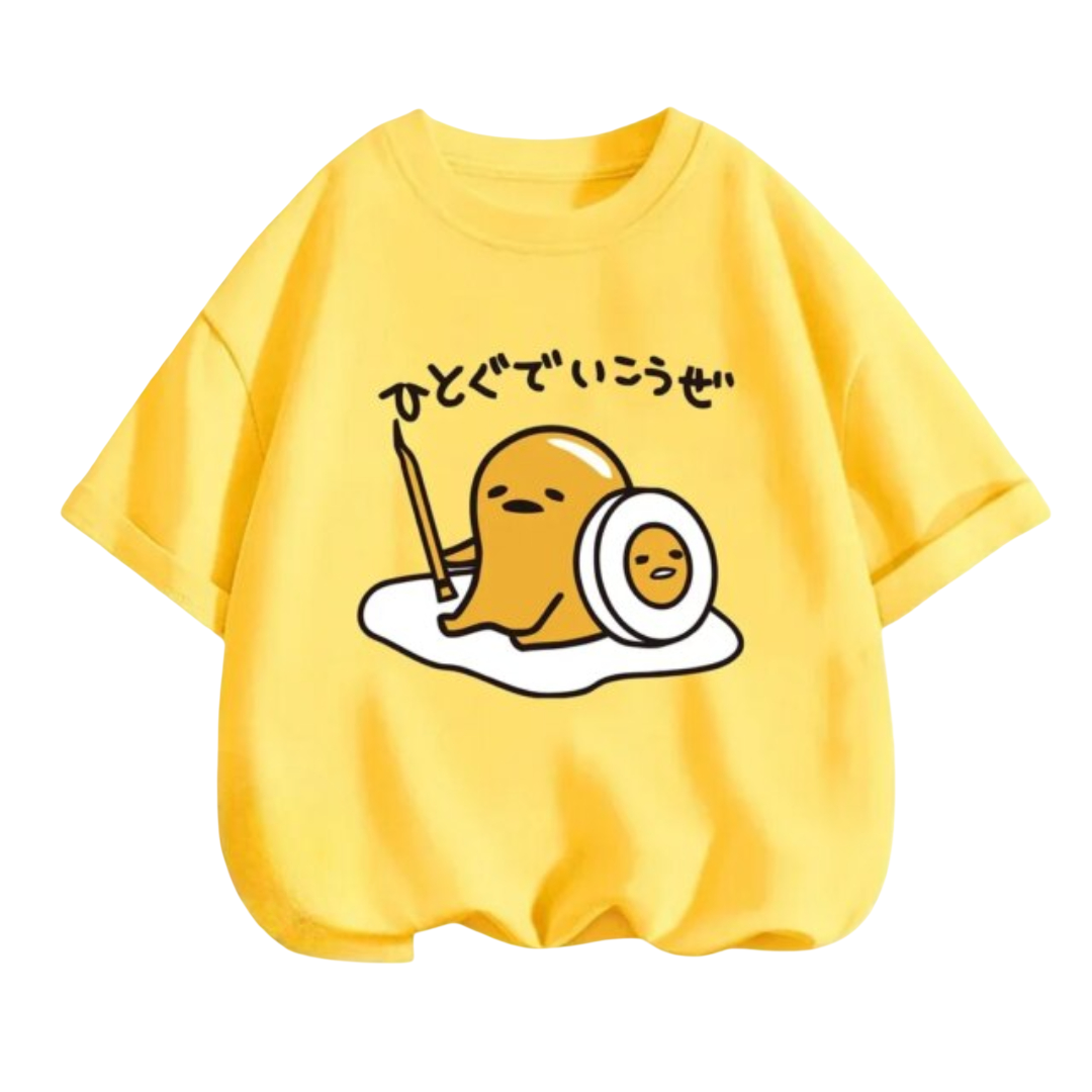 Cartoon Kawaii Gudetama Short Sleeved T-Shirt