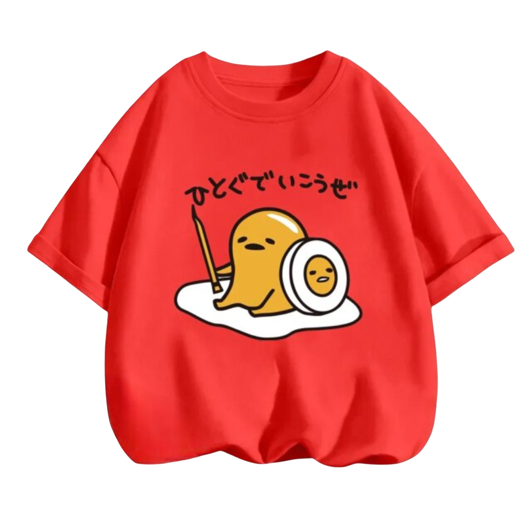 Cartoon Kawaii Gudetama Short Sleeved T-Shirt