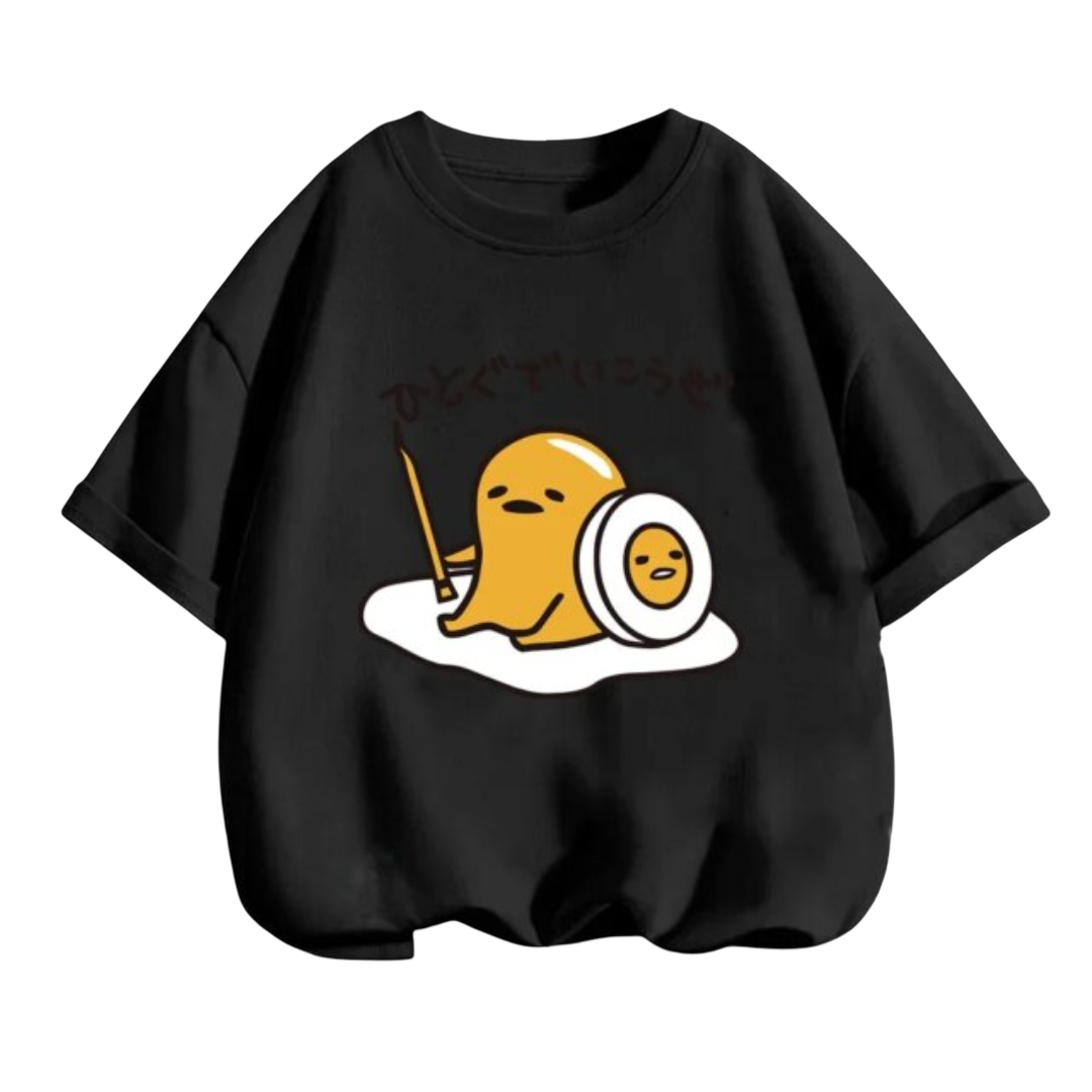 Cartoon Kawaii Gudetama Short Sleeved T-Shirt