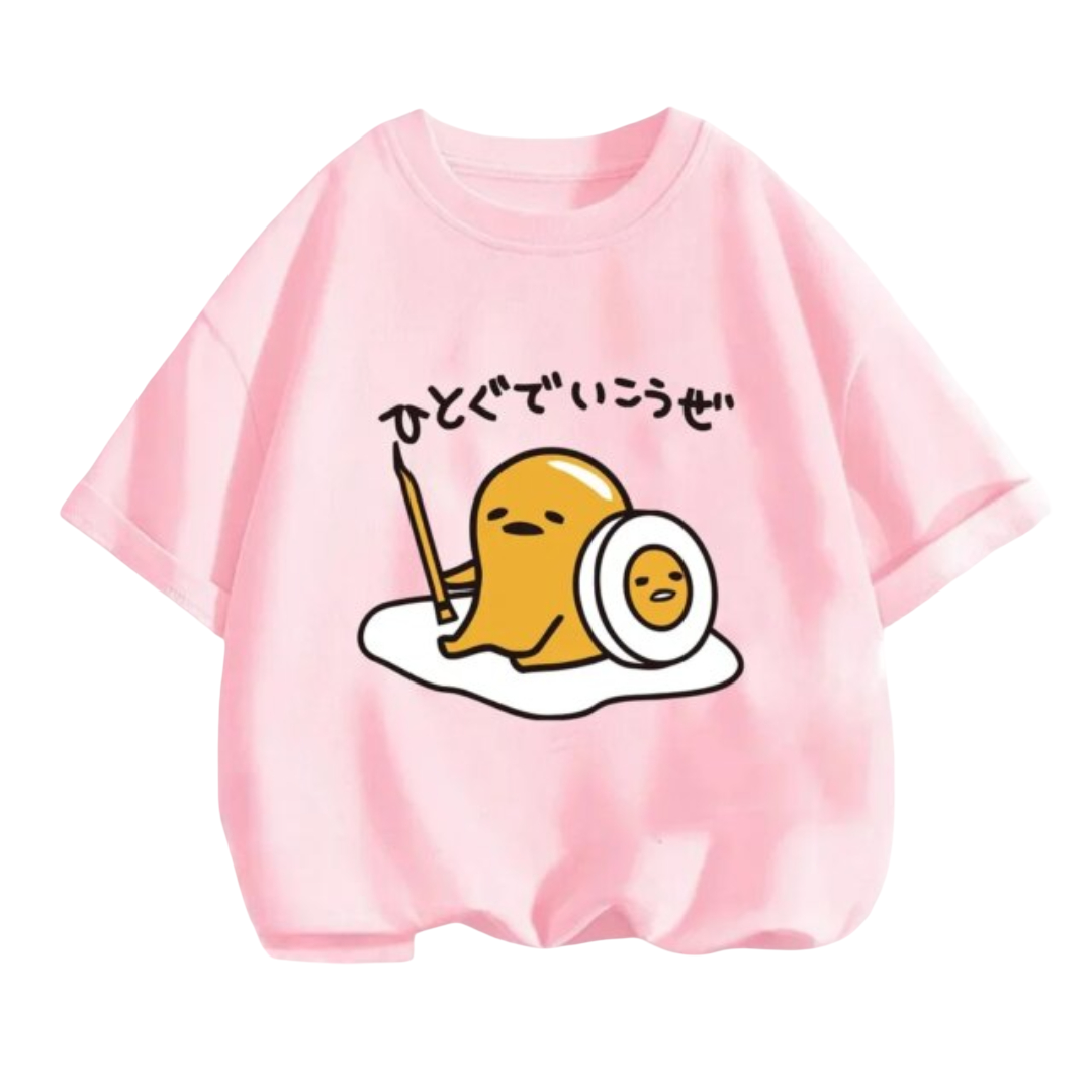 Cartoon Kawaii Gudetama Short Sleeved T-Shirt