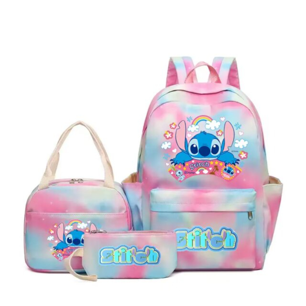 3Pcs Kawaii Lilo And Stitch School Bag
