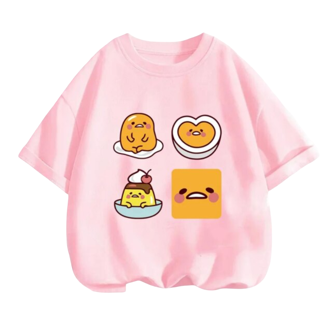Kawaii Gudetama Cartoon Short Sleeved T-Shirt