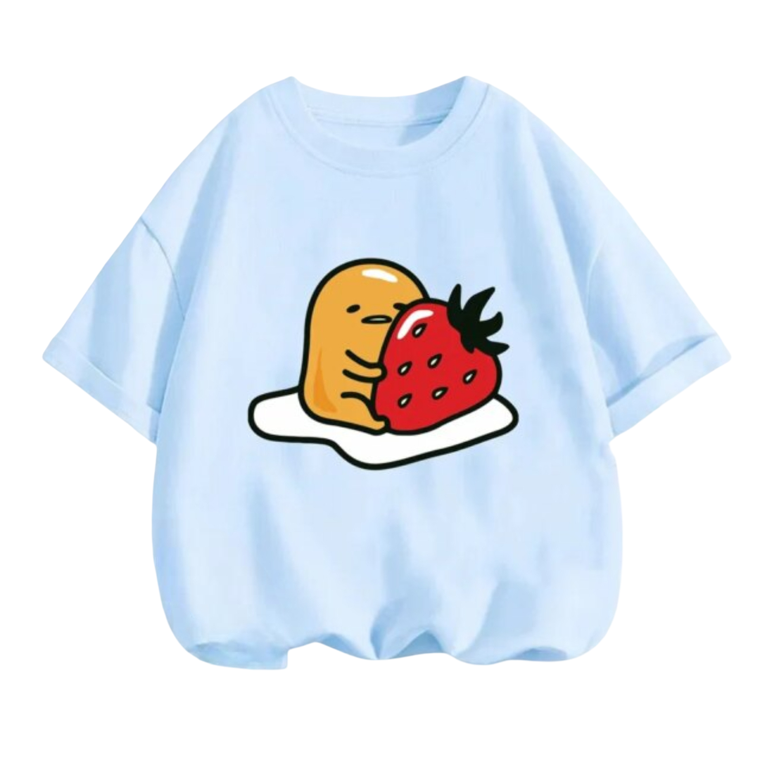 Kawaii Anime Gudetama Short Sleeved T-Shirt Kawaii Anime Gudetama Short Sleeved T-Shirt