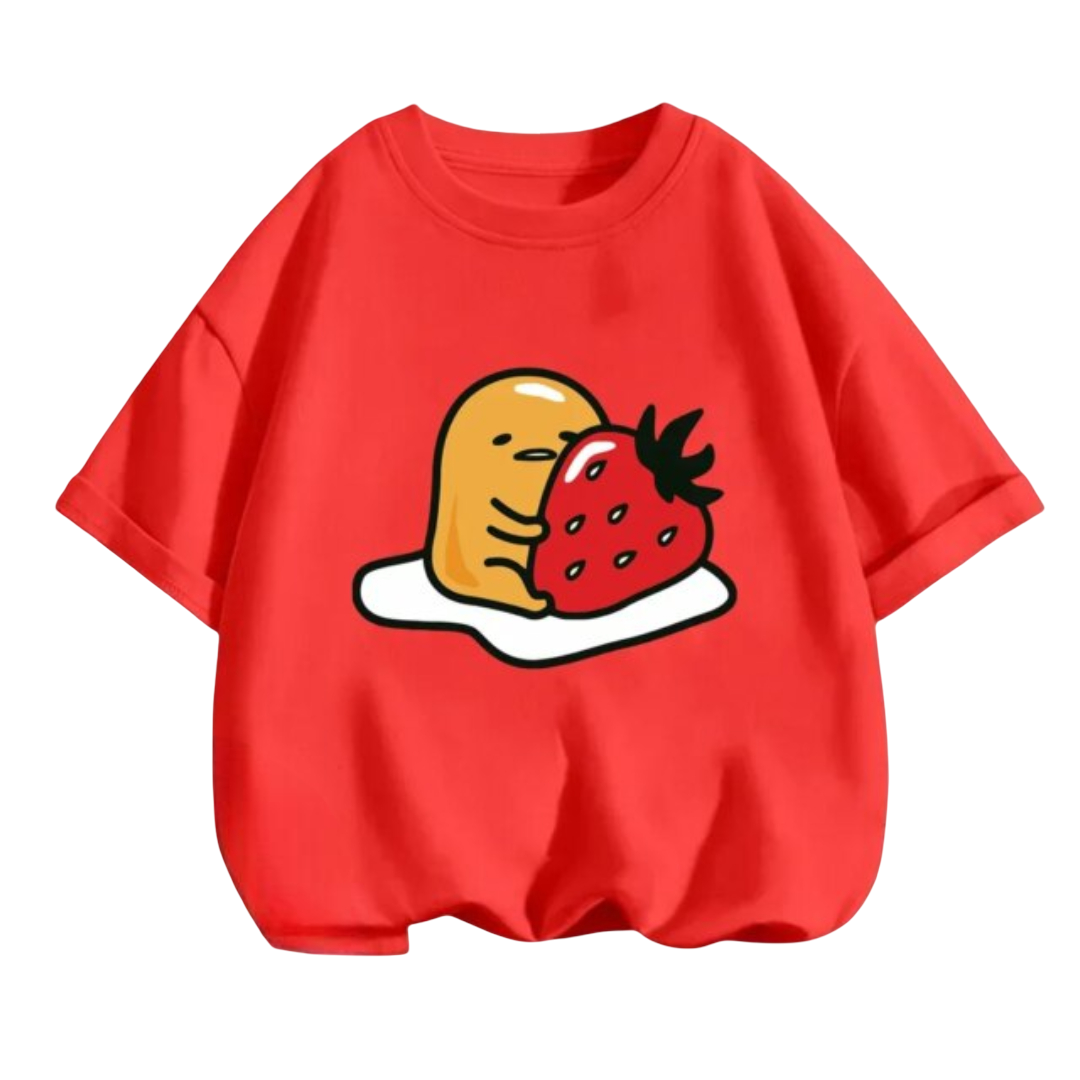 Kawaii Anime Gudetama Short Sleeved T-Shirt Kawaii Anime Gudetama Short Sleeved T-Shirt