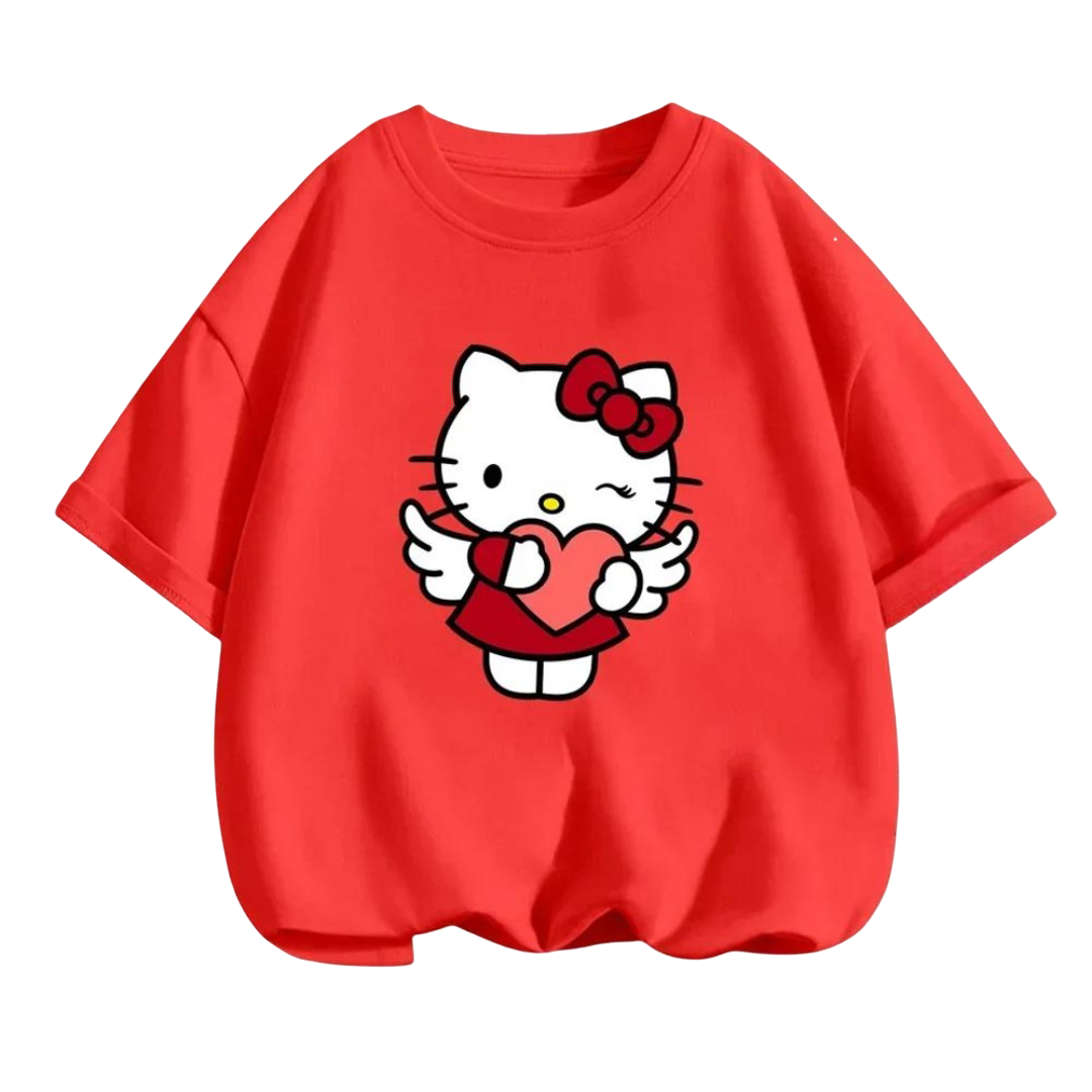 Kawaii Hello Kitty Short Sleeved T-Shirt Kawaii Hello Kitty Short Sleeved T-Shirt