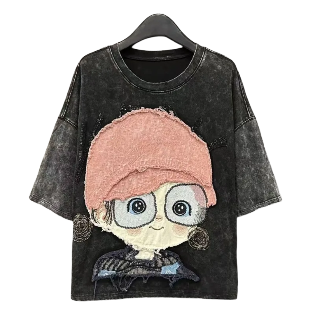 Kawaii Cartoon Character Short Sleeved T-Shirt