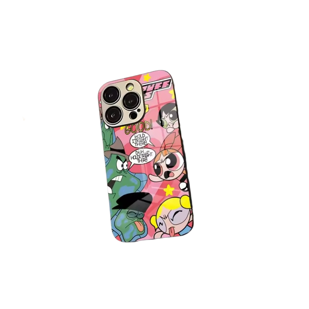 Kawaii The Powerpuff Girls Character Mobile Case For iPhone