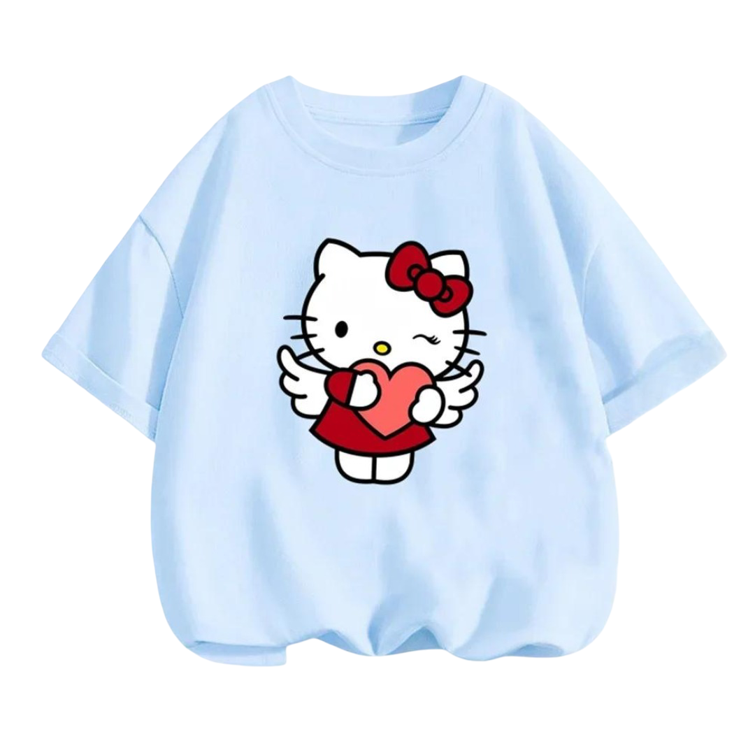 Kawaii Hello Kitty Short Sleeved T-Shirt Kawaii Hello Kitty Short Sleeved T-Shirt