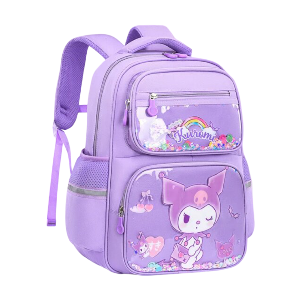 Kawaii Cartoon Sanrio Kuromi Flannel Backpack