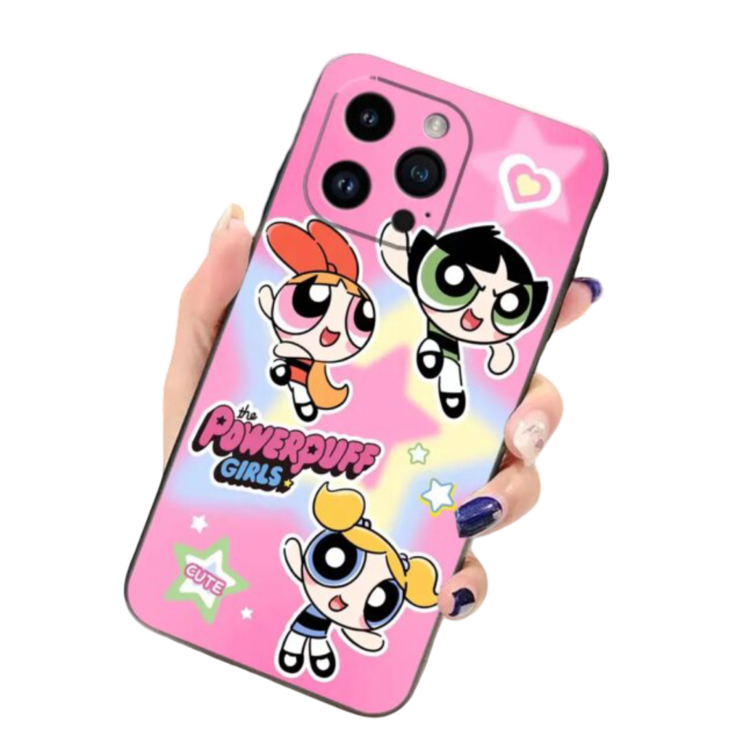 Kawaii The Powerpuff Girls Cartoon Character iPhone Case