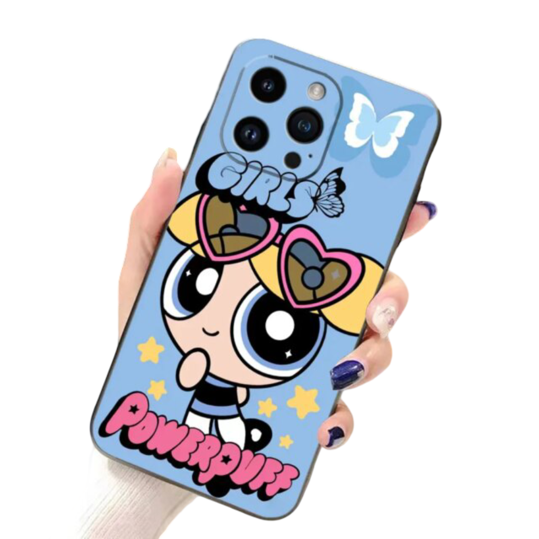 Kawaii The Powerpuff Girls Cartoon Bubbles iPhone Case