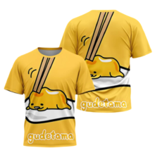 Gudetama Lazy Egg 3D Print Kawaii T-Shirt Gudetama Lazy Egg 3D Print Kawaii T-Shirt