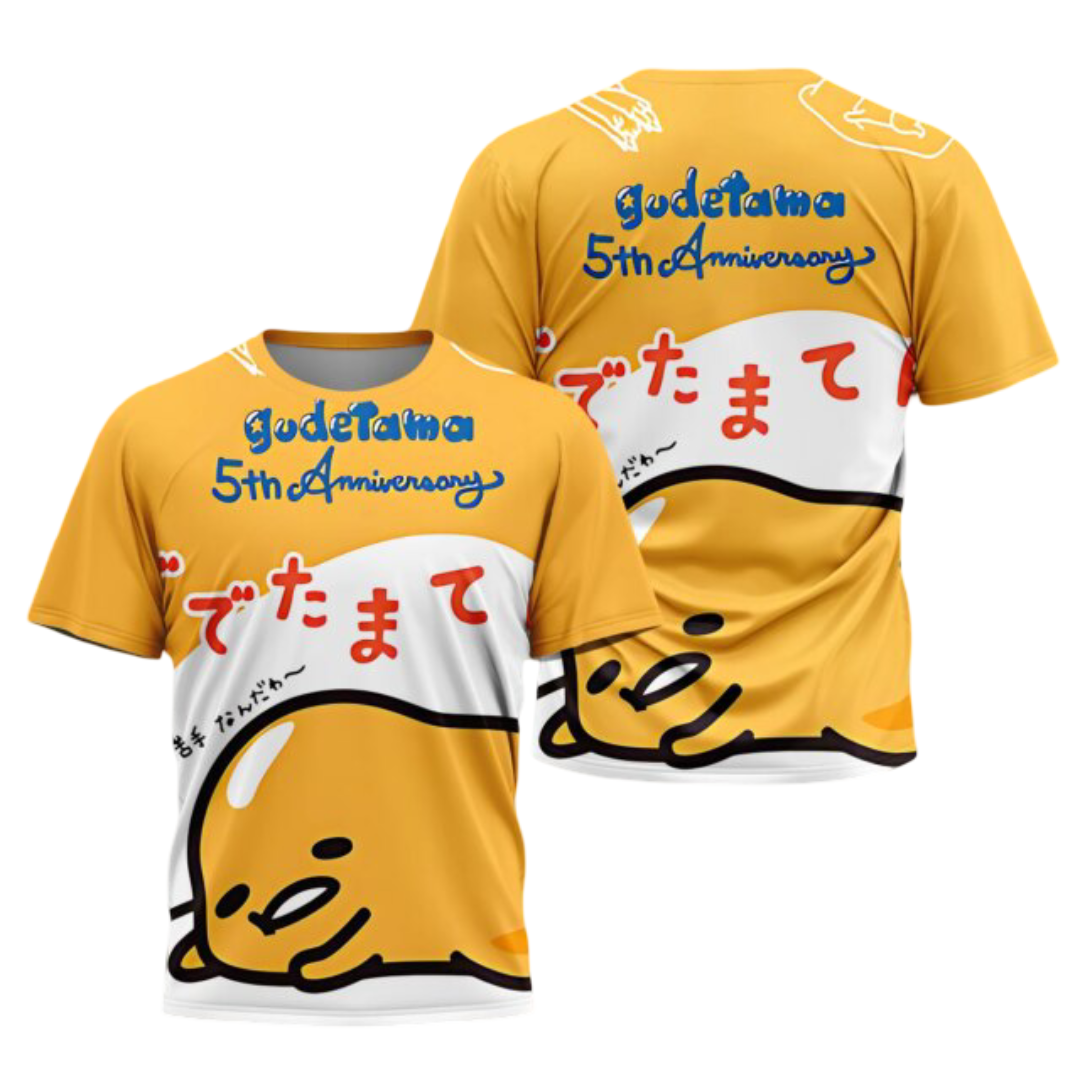 Gudetama Lazy Egg 3D Kawaii Print T-Shirt Gudetama Lazy Egg 3D Kawaii Print T-Shirt