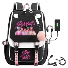Kawaii K-Pop Demon Hunters Saja Boys School Backpack Kawaii K-Pop Demon Hunters Saja Boys School Backpack